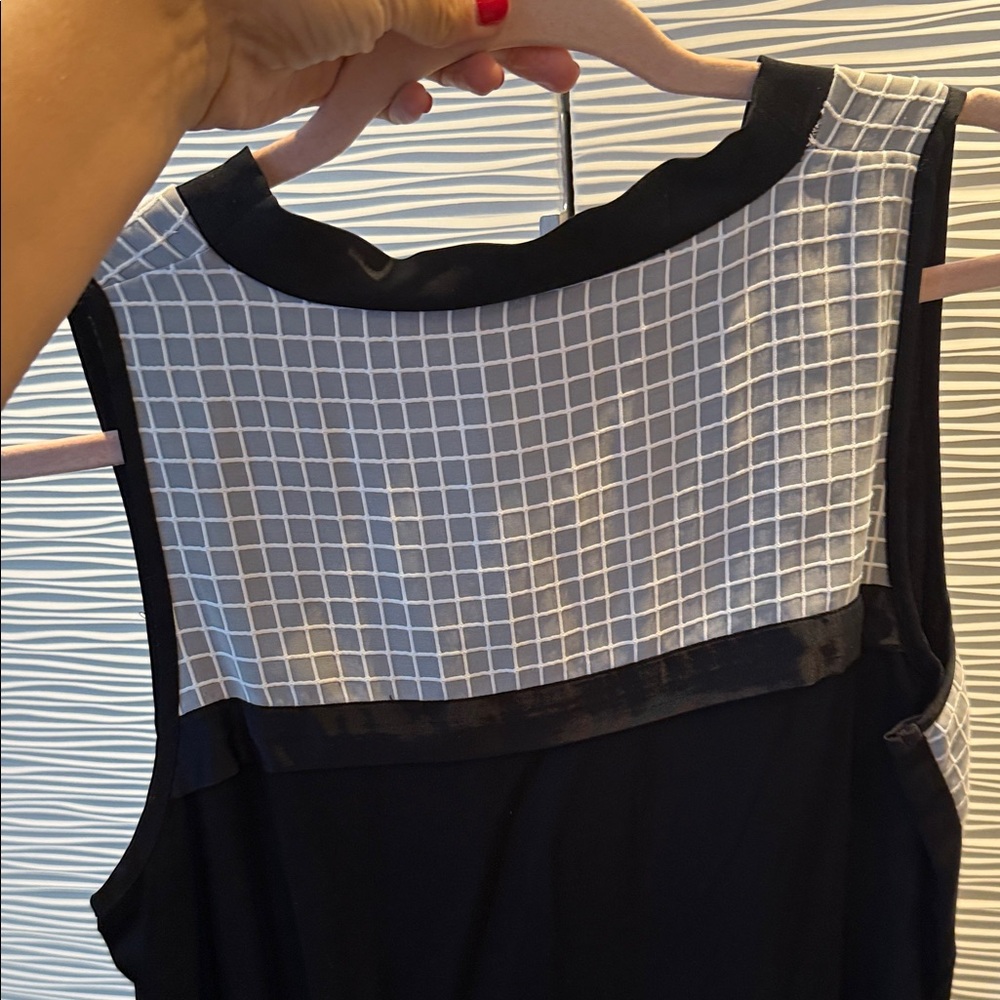 Cop.Copine Irma Black and White High Low Dress sz 42 us 10 - Picture 7 of 9